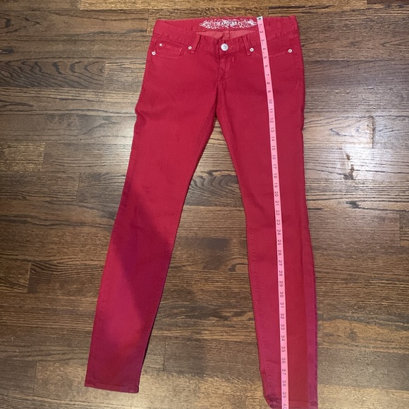 Express red skinny jeans.  Size 4. - Picture 7 of 8
